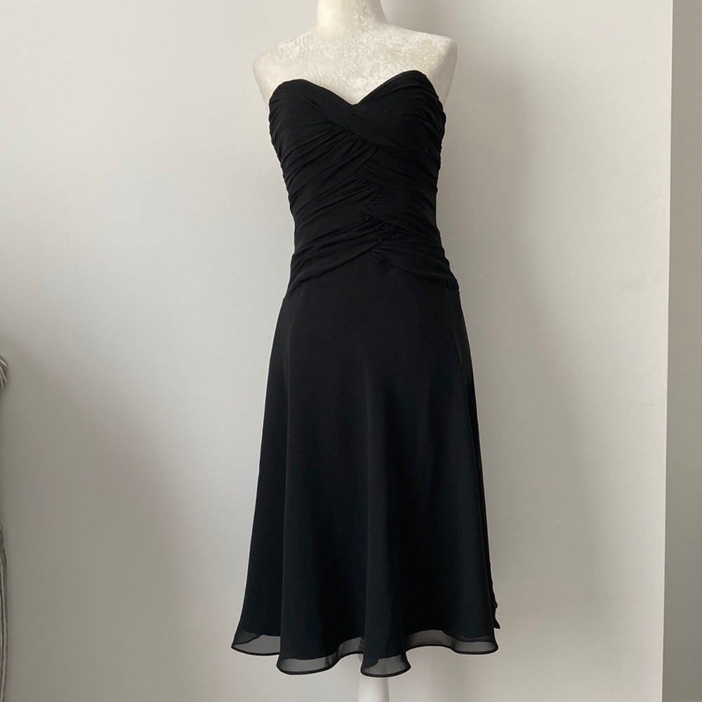 White House Black Market Strapless LBD